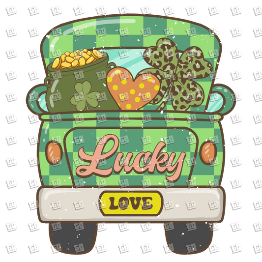 Luck Love Bus - St. Patrick's Day - DTF Transfer