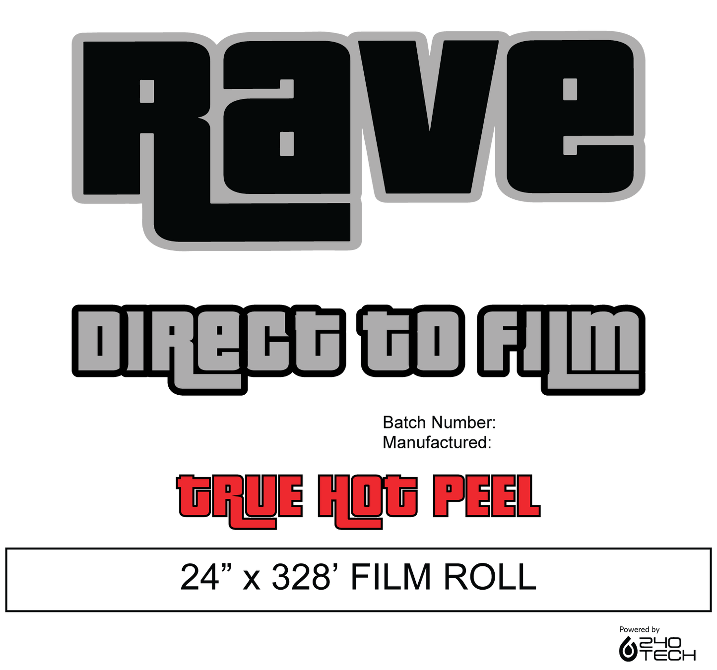 Rave24 DTF Hot Peel Film - 23.6" x 325'