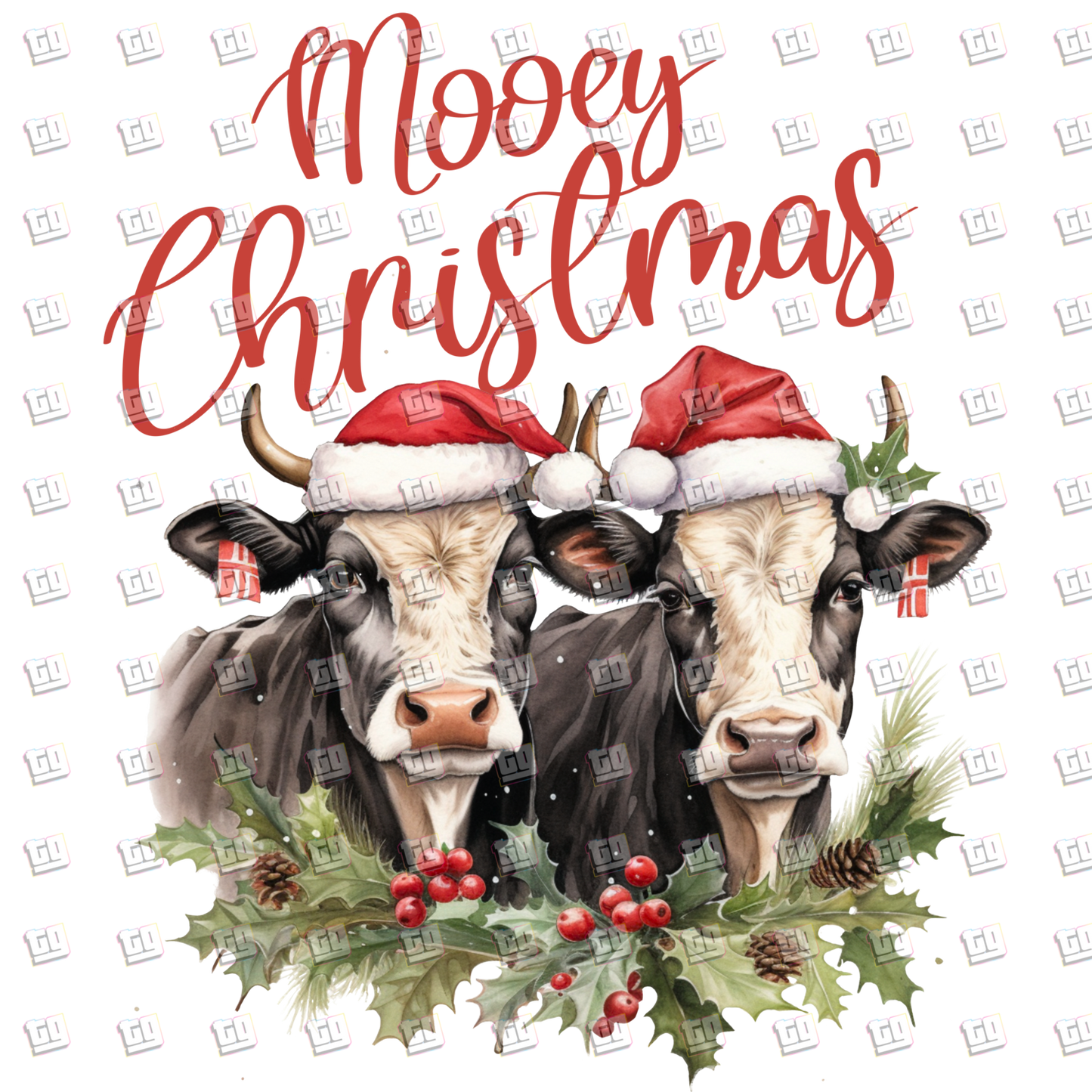 Mooey Christmas Cows - Holidays - DTF Transfer