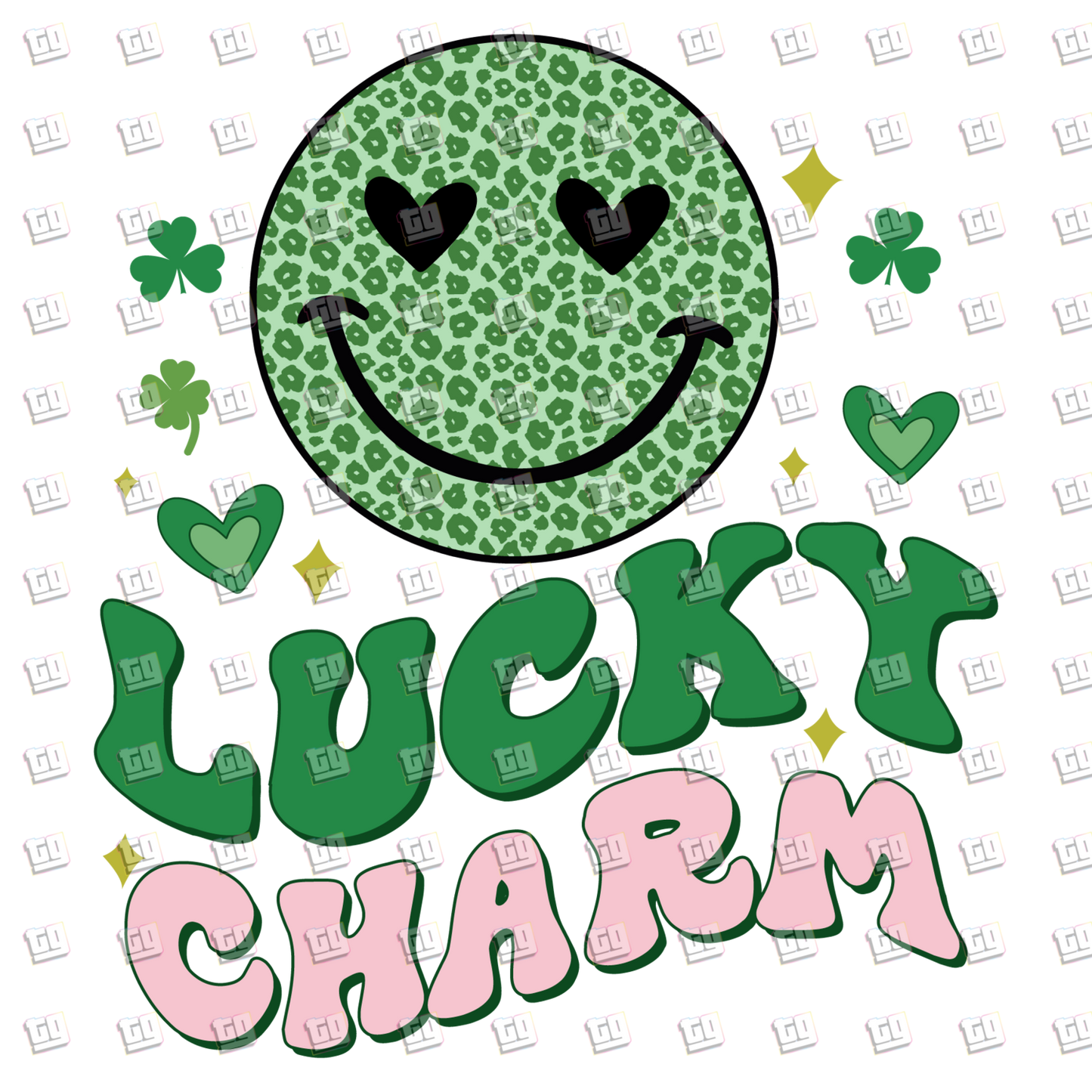 Lucky Charm Smiley - St. Patrick's Day - DTF Transfer