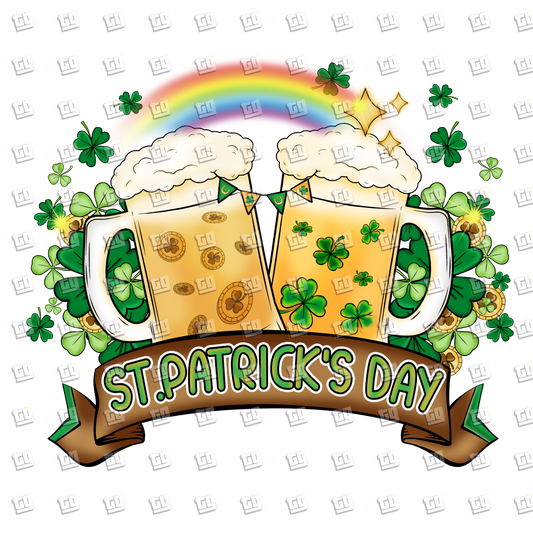 St. Patrick's Day Glasses (Rainbow) - St. Patrick's Day - DTF Transfer