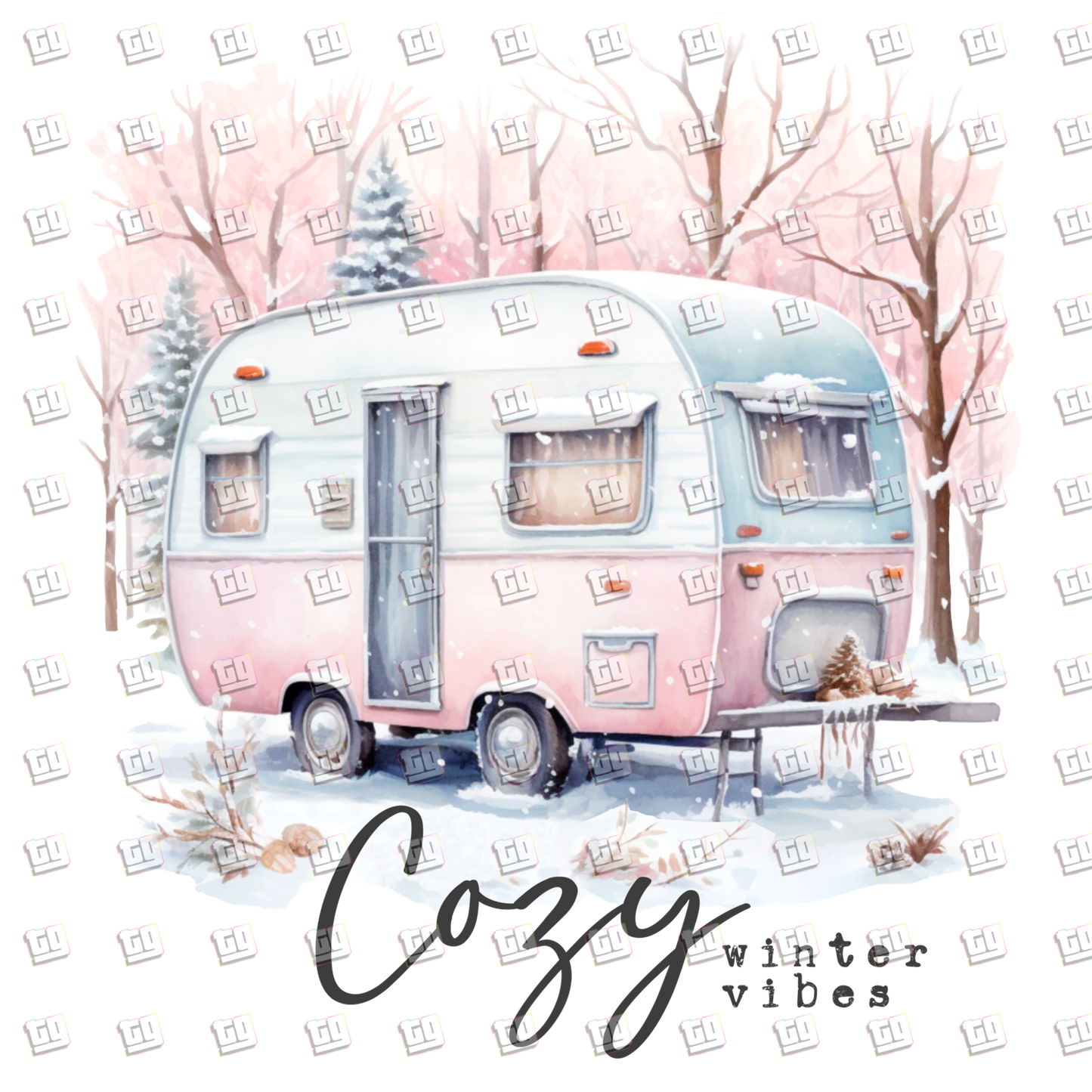 Cozy Winter Vibes (Airstream) - Holidays - DTF Transfer