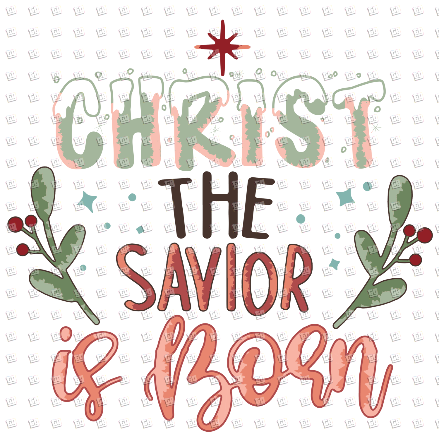 Christ The Savior Is Born - Christian Christmas - Dtf Transfer ...