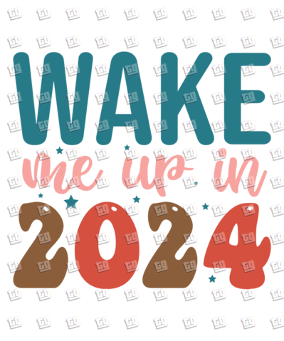 Wake Me Up In 2024 - New Years - DTF Transfer