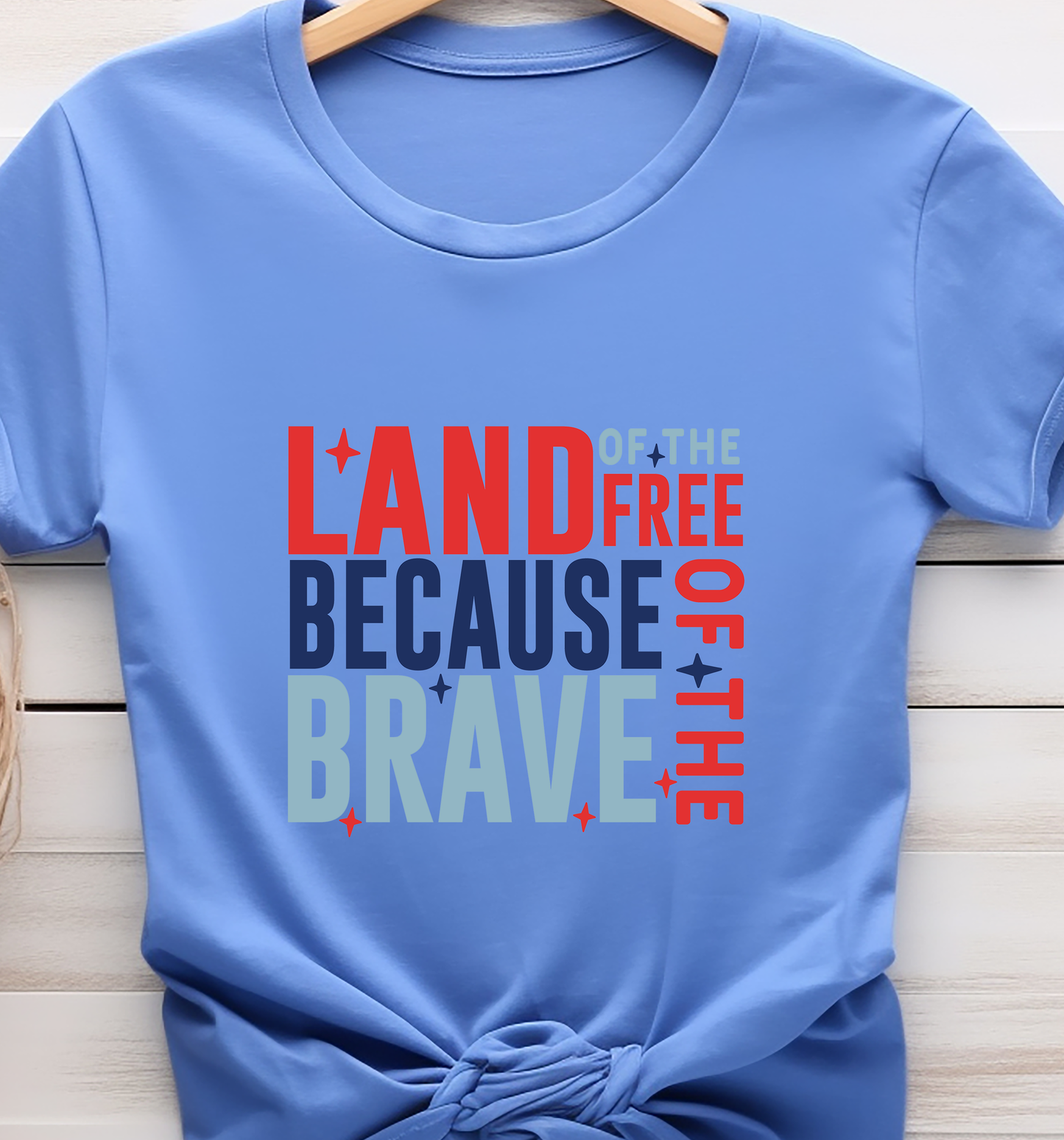 Land of the Free Because of the Brave  - DTF Transfer