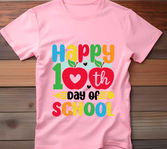 Happy 10th day of school - Back to school - DTF Transfer