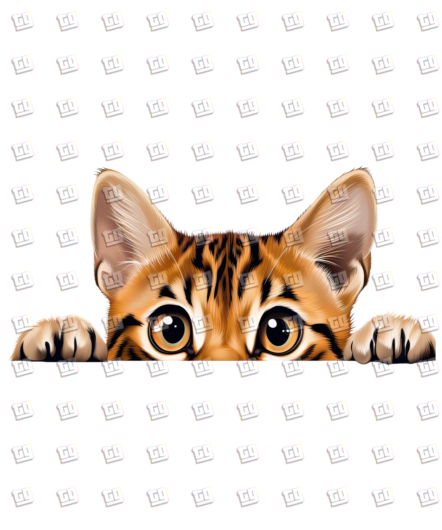 Bengal Cat Peeking - Cat - DTF Transfer