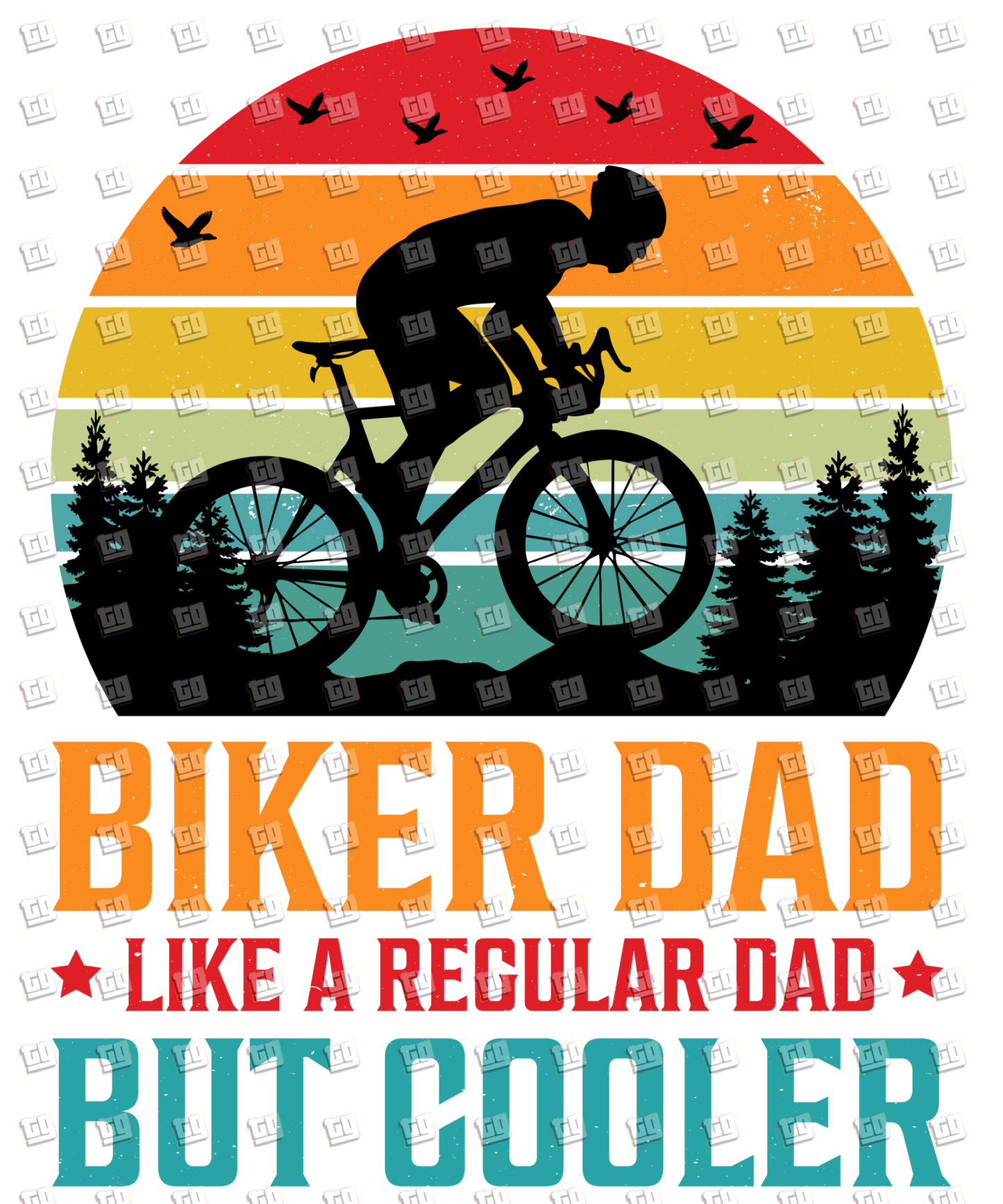 Biker Dad Is Like A Regular Dad Cut Cooler - Dad - DTF Transfer