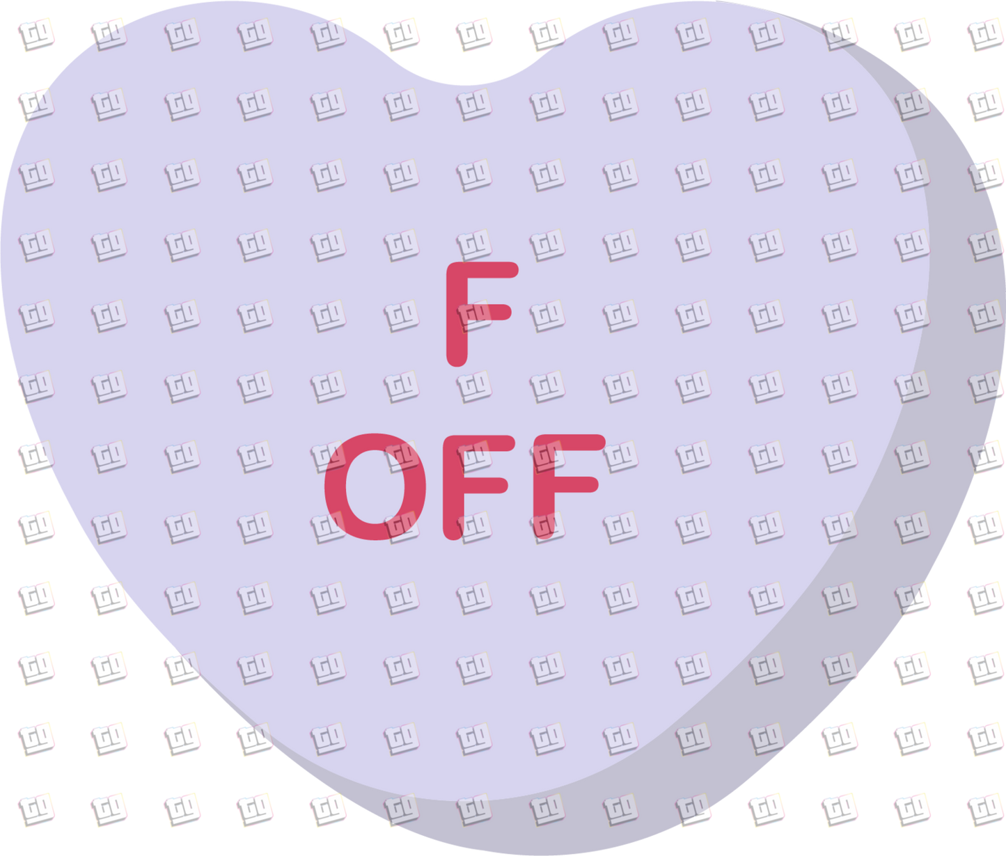 F Off Candy Heart - Valentines - DTF Transfer