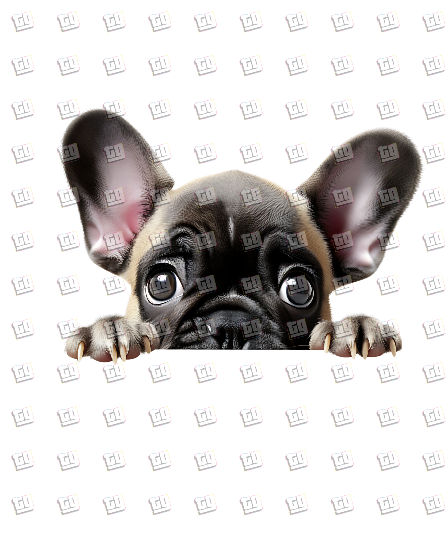 French Bulldog Peeking - Dog - DTF Transfer