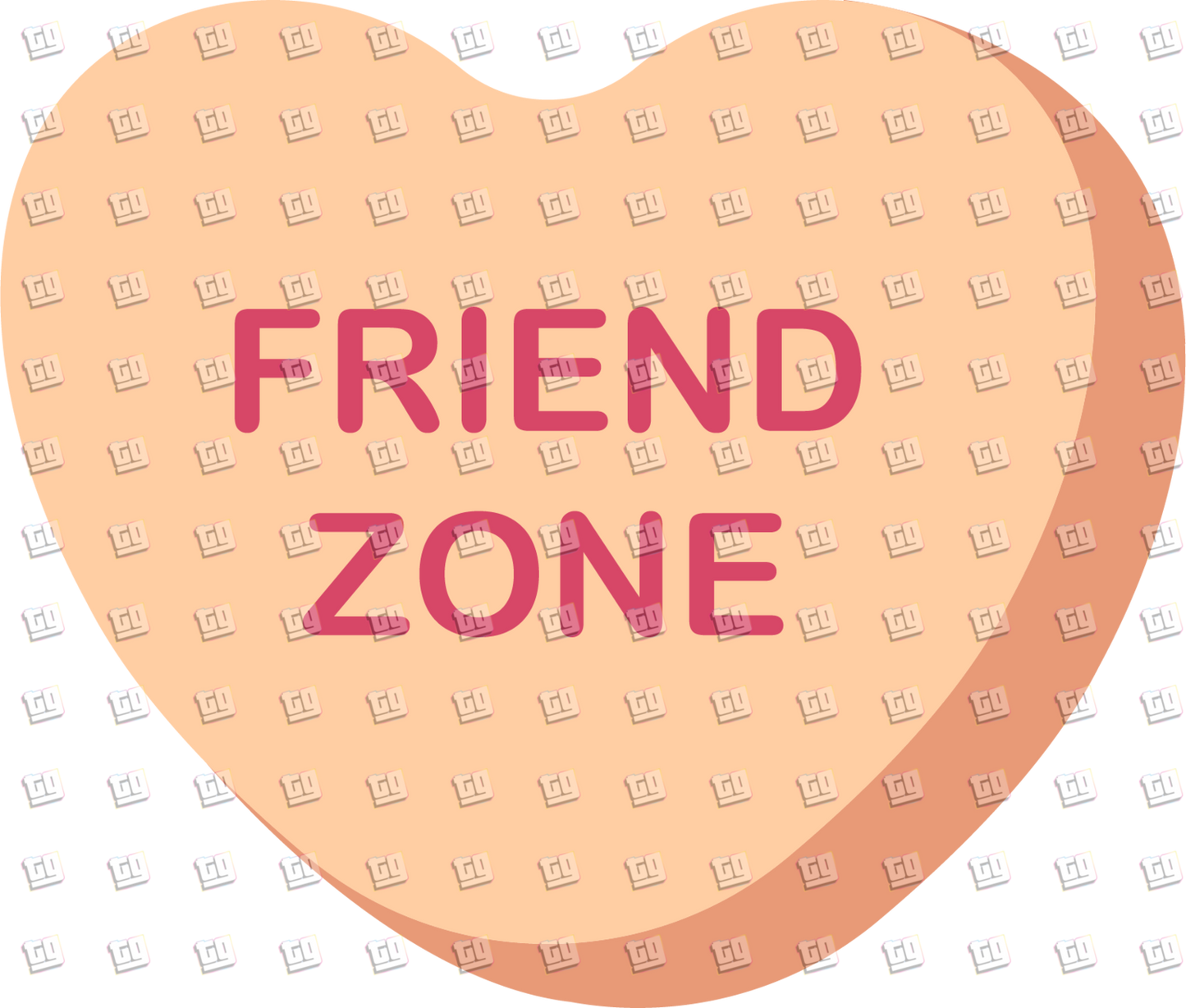 Friend Zone Candy Heart - Valentines - DTF Transfer