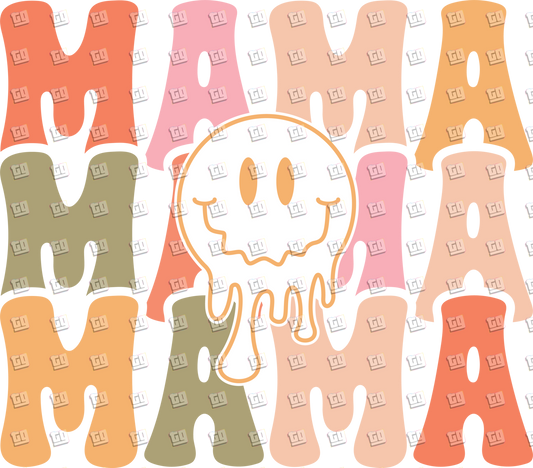 Mama Mama Mama (Smiley Face) - Mom - DTF Transfer