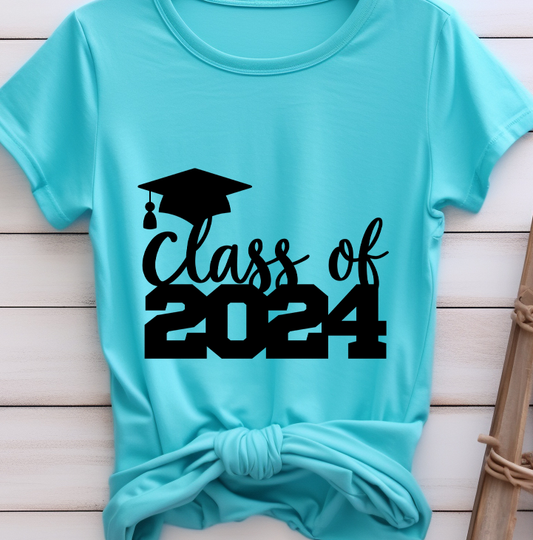 Class of 2024-graduate cap- Graduation 2024 - DTF Transfer
