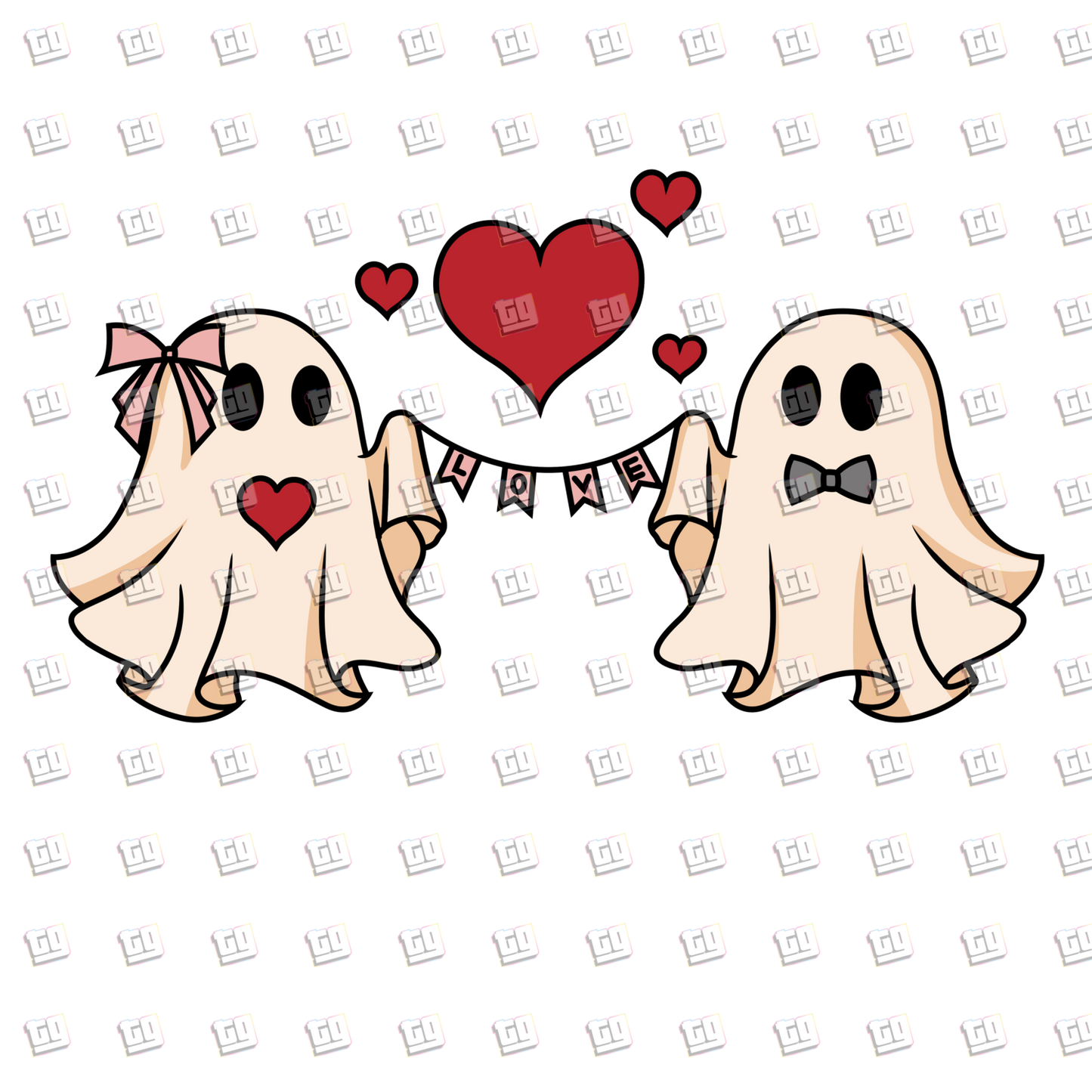 Ghost Couple- Valentines - DTF Transfer