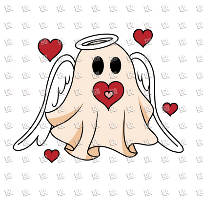 Retro Angel Ghost - Valentines - DTF Transfer