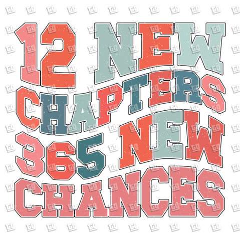 12 New Chapters 365 New Chances - New Years - DTF Transfer