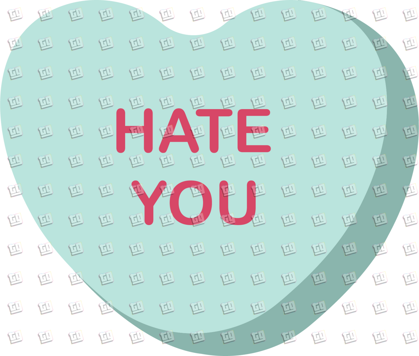 Hate You Candy Heart - Valentines - DTF Transfer