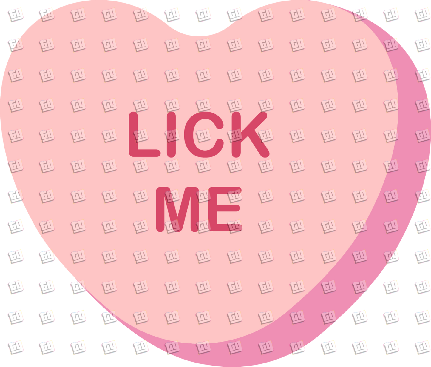 Lick Me Candy Heart - Valentines - DTF Transfer