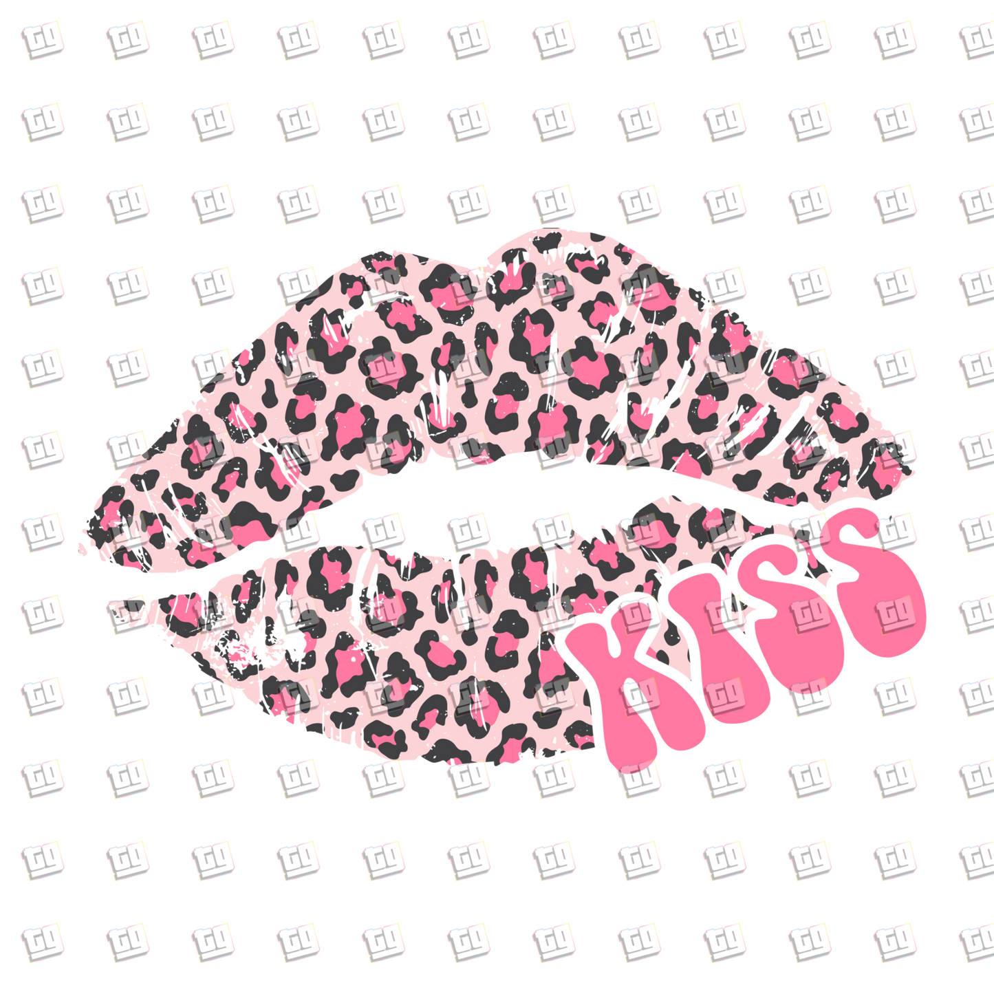 Kiss Leopard Lips - Valentines - DTF Transfer