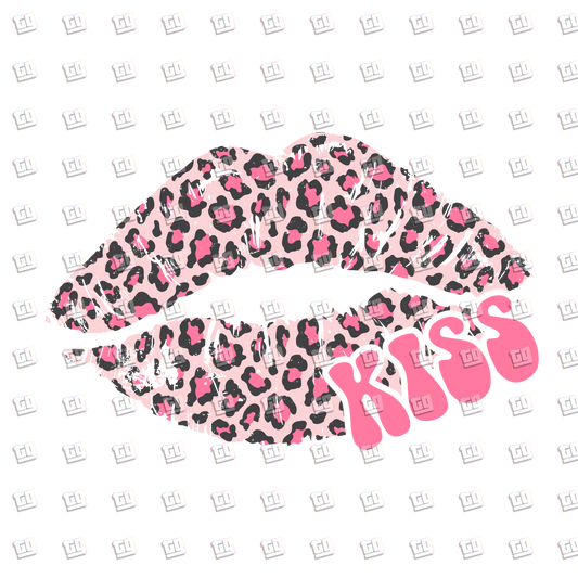 Kiss Leopard Lips - Valentines - DTF Transfer