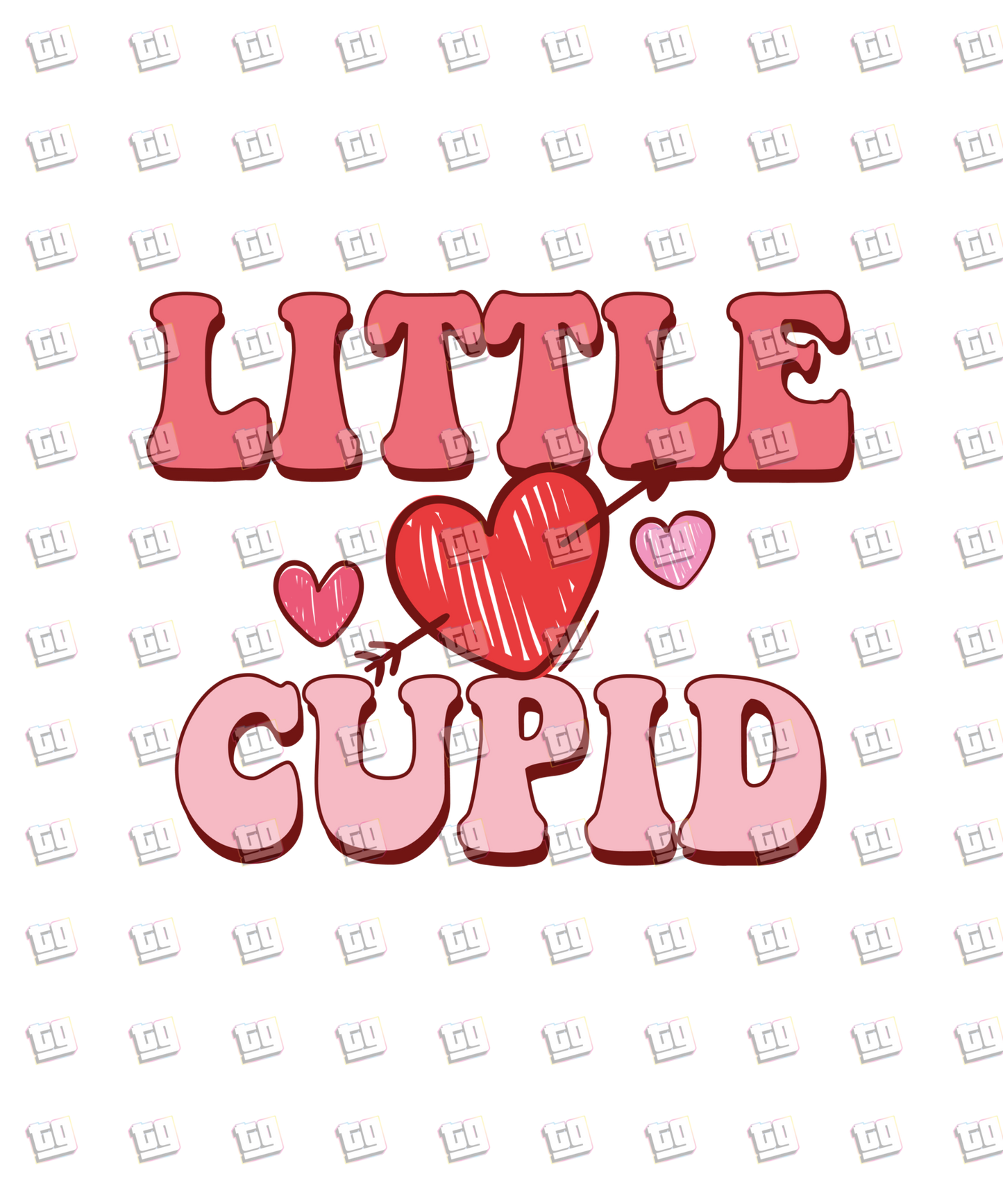 Little Cupid Heart Arrow - Valentines - DTF Transfer