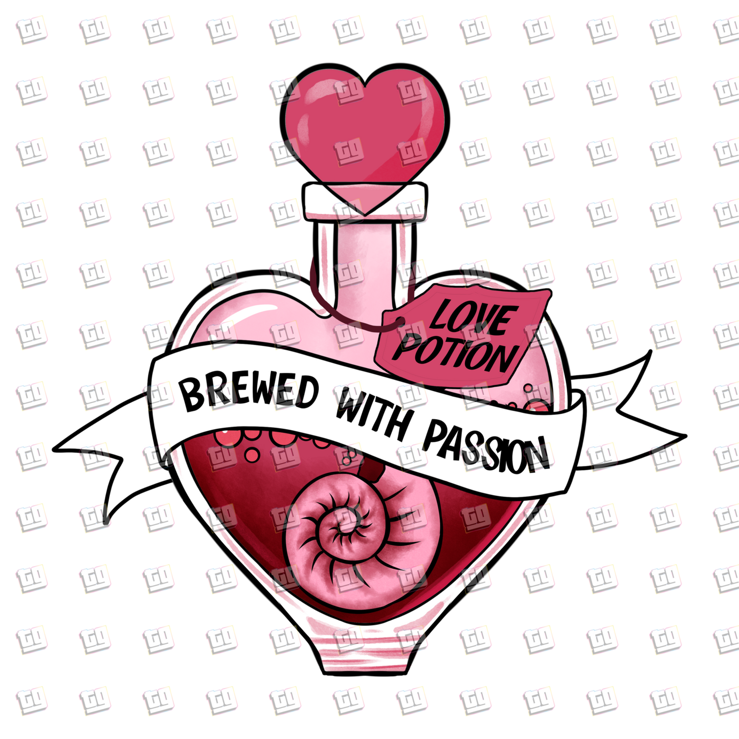 Love Potion Brewed With Passion- Valentines - DTF Transfer