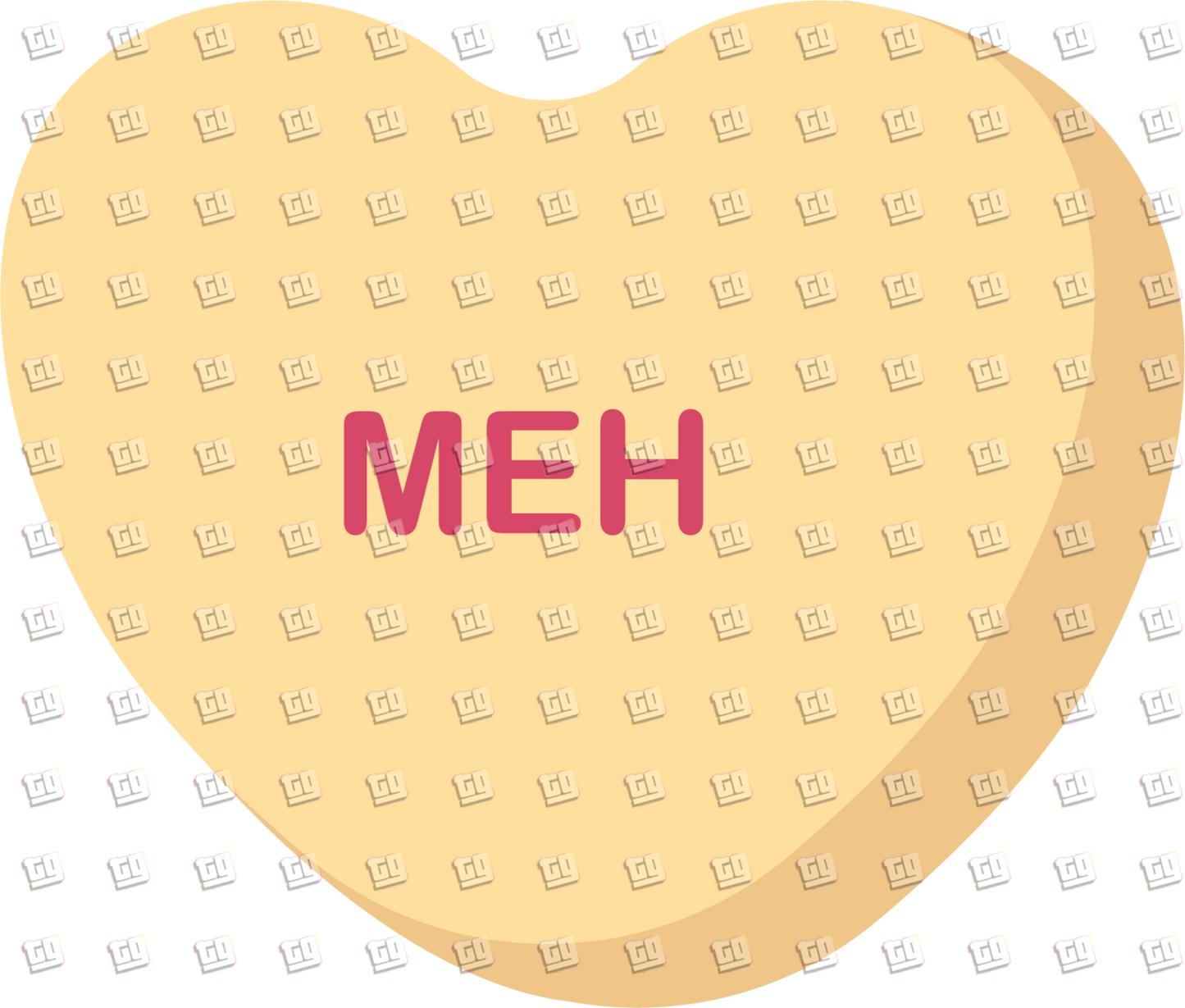 Meh Candy Heart - Valentines - DTF Transfer