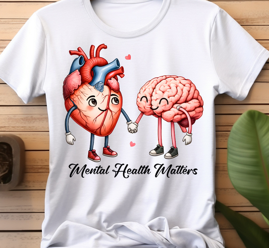 Heart and brain - Mental Health - DTF Transfer