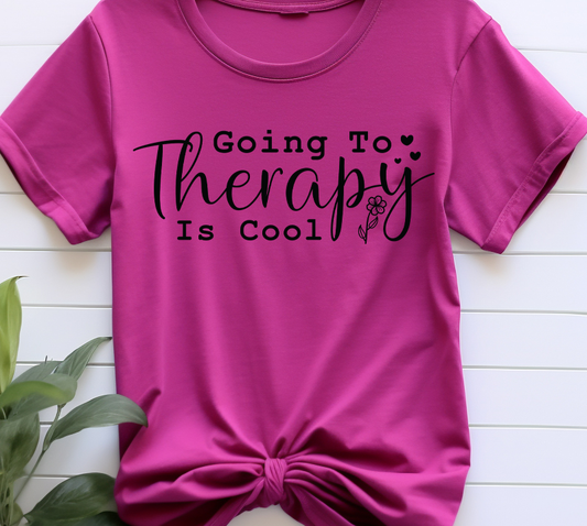 Going to therapy is cool - Mental Health - DTF Transfer