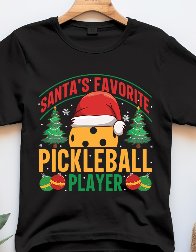 Santa's Favorite Pickleball Player - Pickleball - DTF Transfer