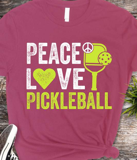 Peace Love Pickleball - Pickleball - DTF Transfer