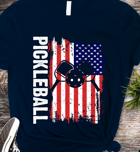 Pickleball USA Flag - Pickleball - DTF Transfer
