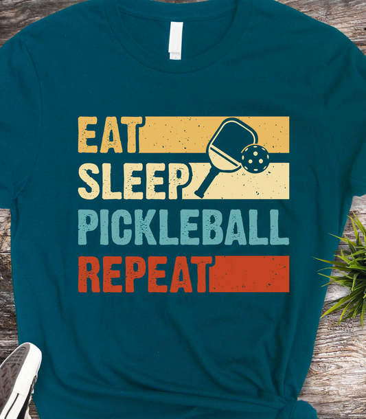 Eat Sleep Pickleball Repeat - Pickleball - DTF Transfer