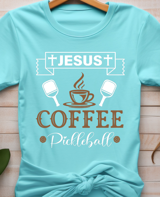 Jesus Coffee Pickleball - Pickleball - DTF Transfer