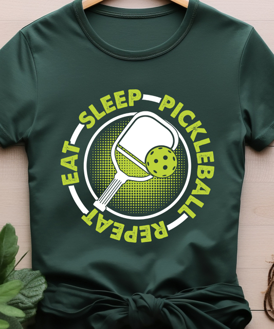 Eat Sleep Pickleball Repeat - Pickleball - DTF Transfer