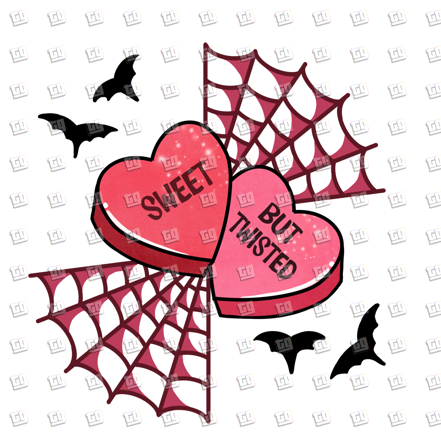 Sweet But Twisted (Candy Hearts) - Valentines - DTF Transfer