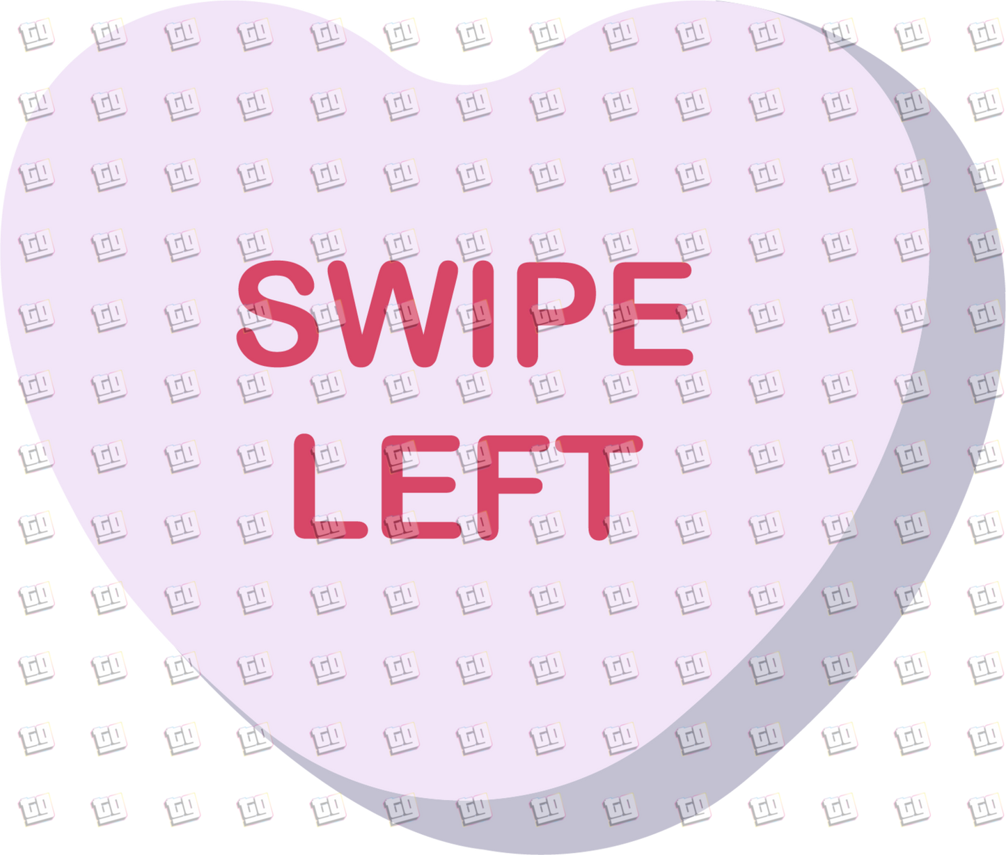 Swipe Left Candy Heart- Valentines - DTF Transfer