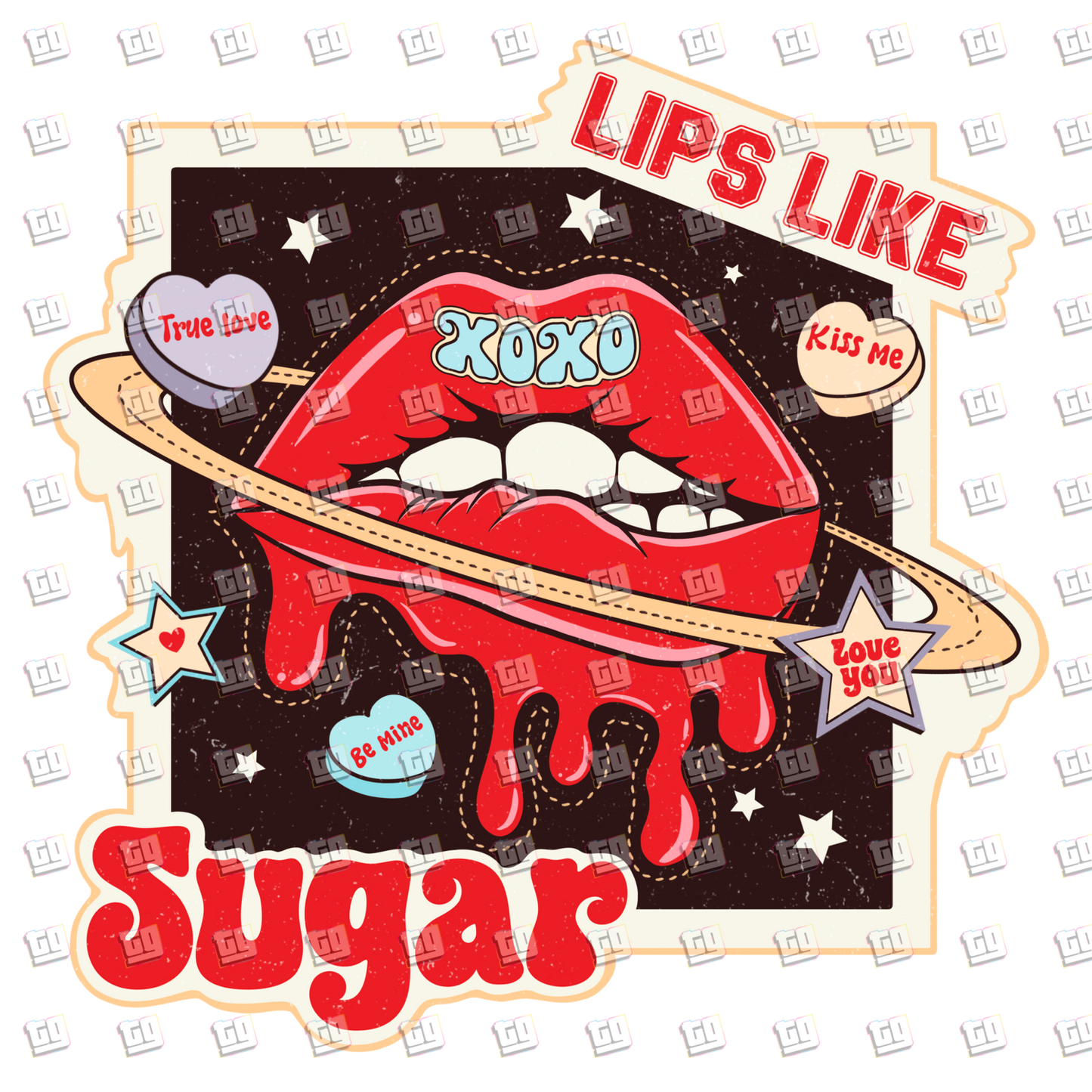 Lips Like Sugar - Valentines - DTF Transfer