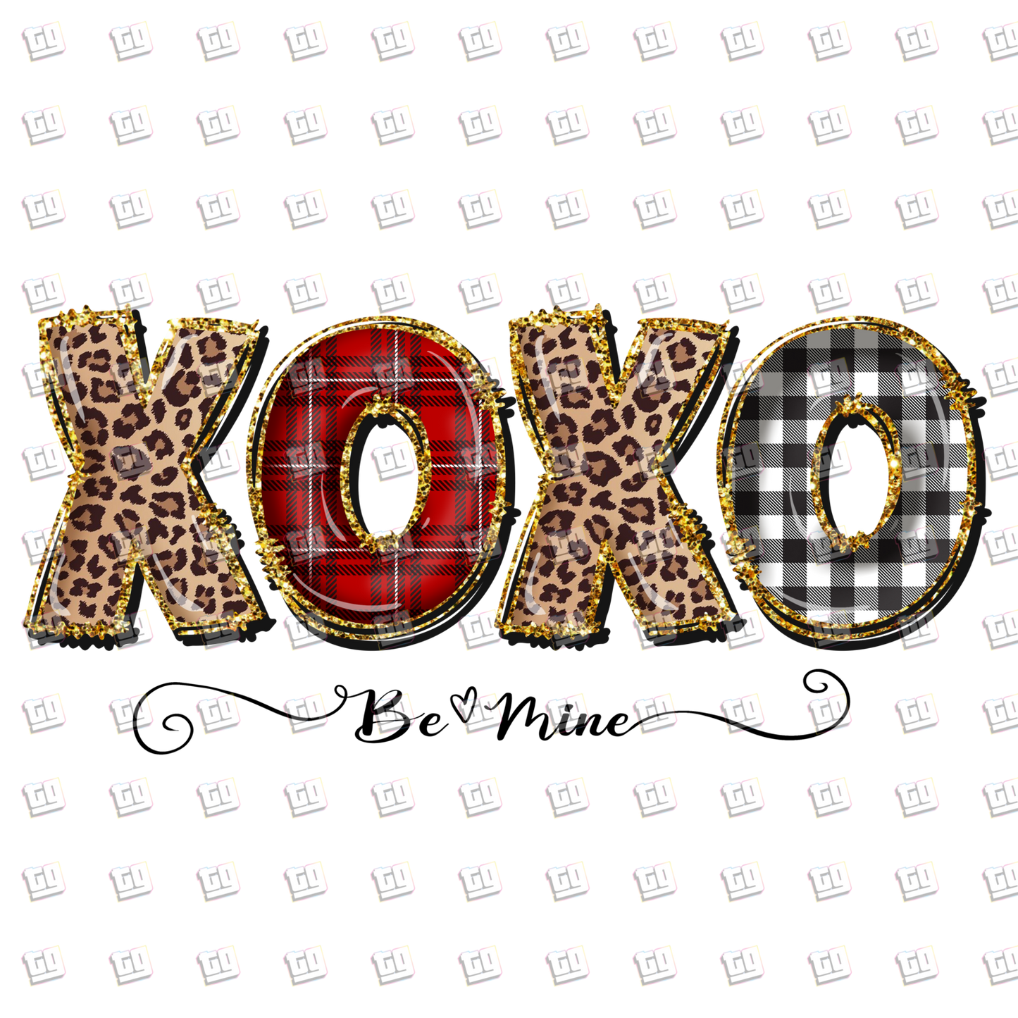 XOXO Be Mine Glitter - Valentines - DTF Transfer
