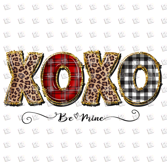 XOXO Be Mine Glitter - Valentines - DTF Transfer