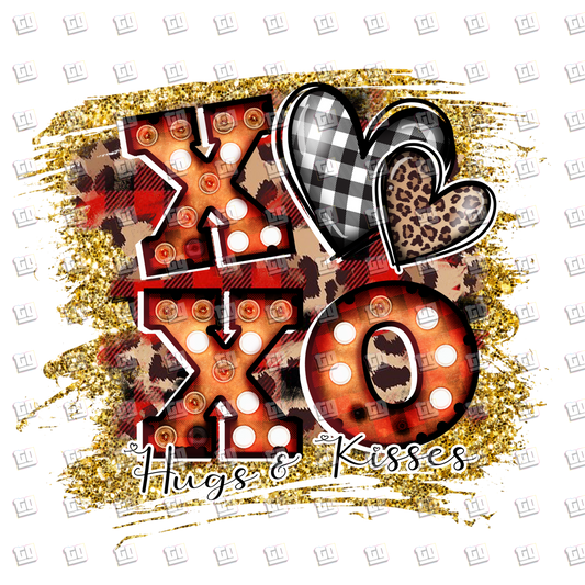 XOXO Be Hugs and Kisses Glitter - Valentines - DTF Transfer