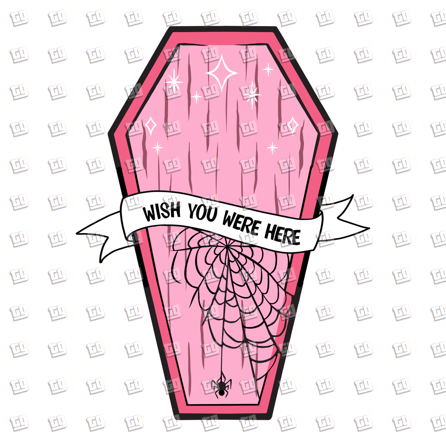 Wish You Were here (Coffin) - Valentines - DTF Transfer