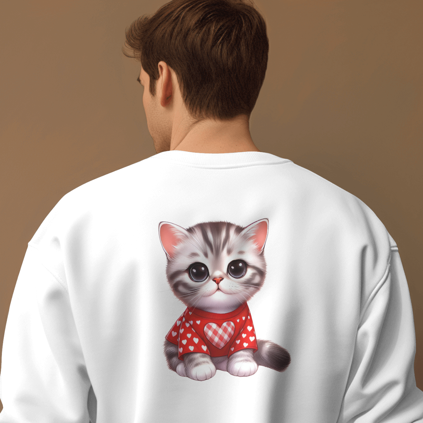 Munchkin Kitten With Heart Shirt - Valentines - DTF Transfer