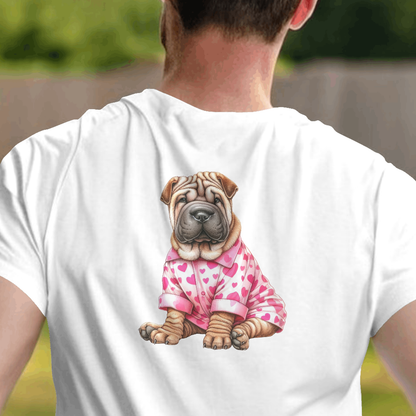 Droopy Dog In Pink Heart Sweater - Valentines - DTF Transfer