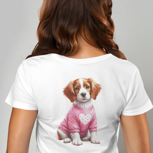 Dog In Pink Heart Sweater - Valentines - DTF Transfer