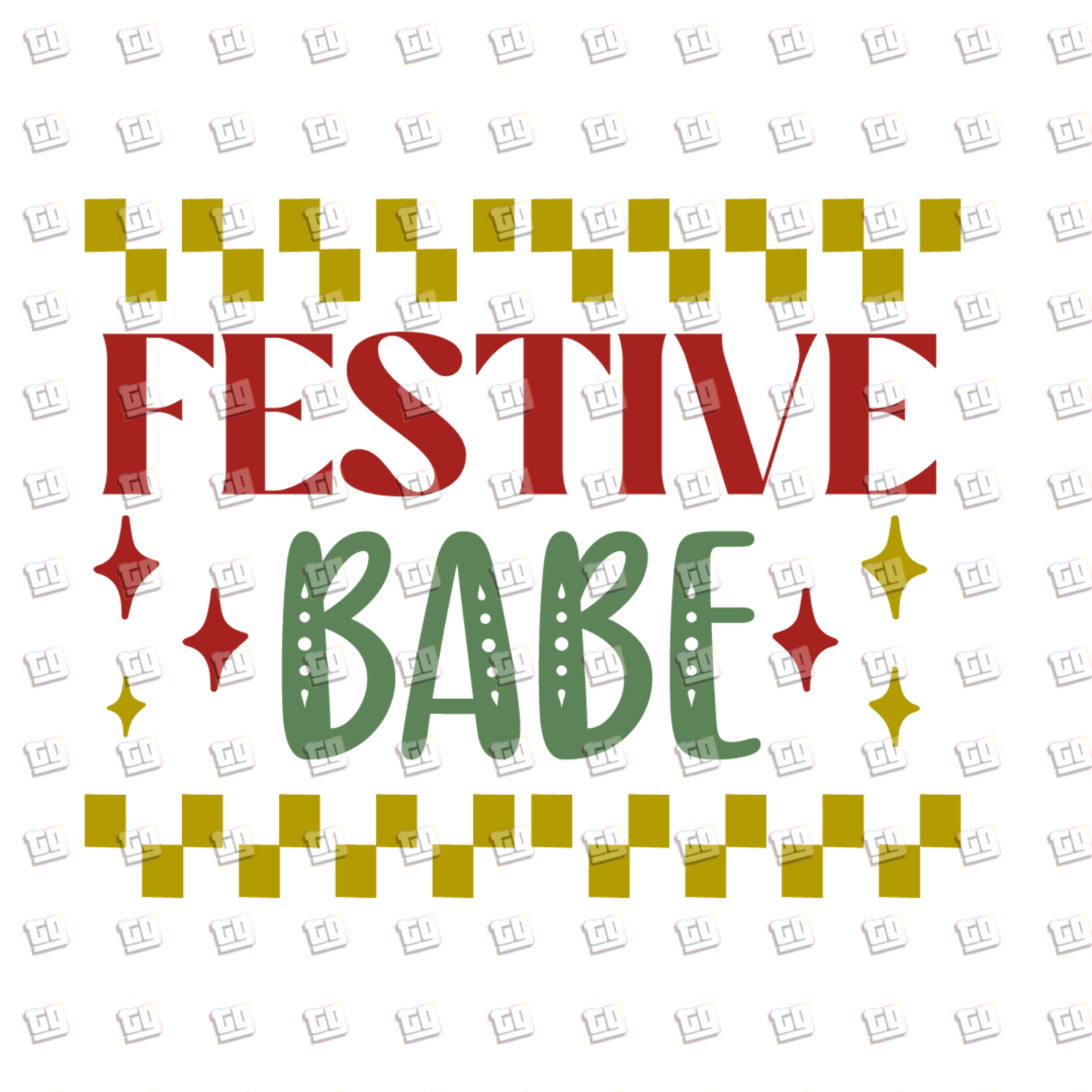 Festive Babe - Holidays - DTF Transfer