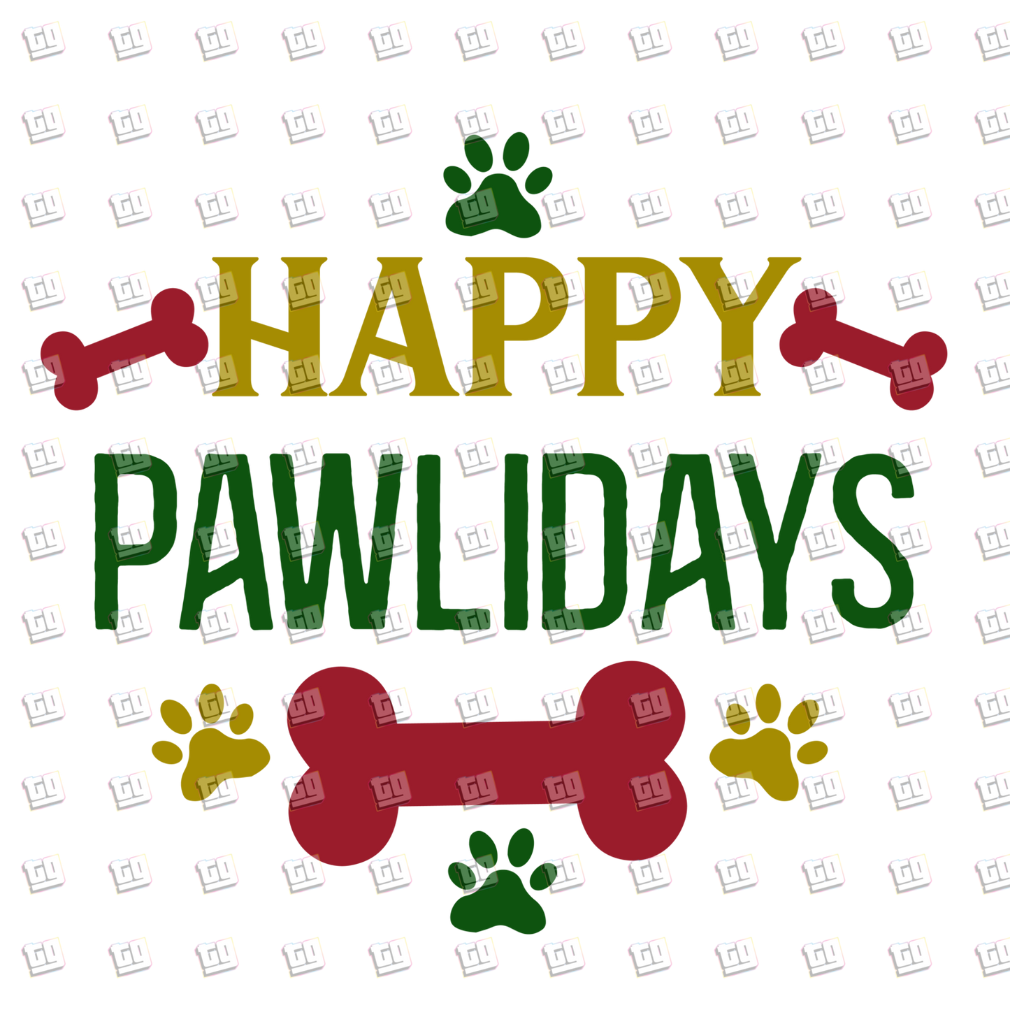 Happy Pawlidays - Holidays - DTF Transfer