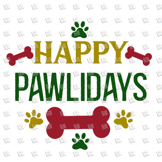 Happy Pawlidays - Holidays - DTF Transfer