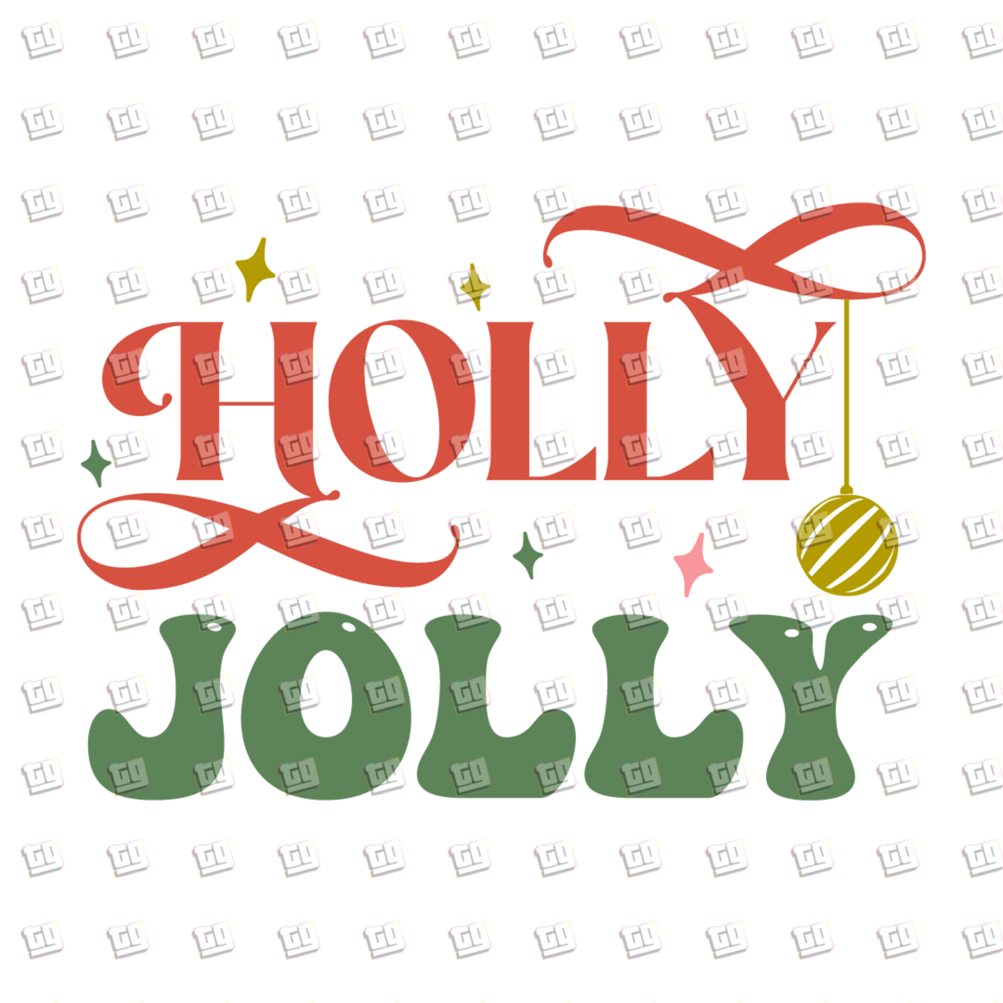 Holly Jolly Christmas - Holidays - DTF Transfer