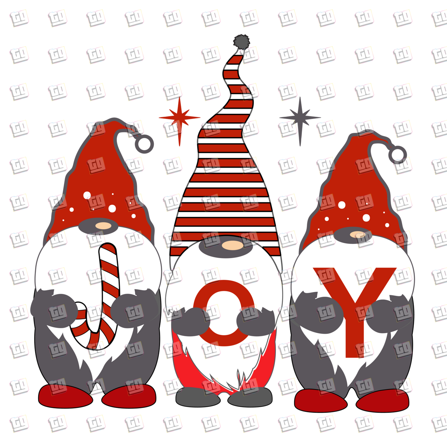 Joy Christmas Gnomes - Holidays - DTF Transfer